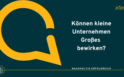 Können kleine Unternehmen Großes bewirken?