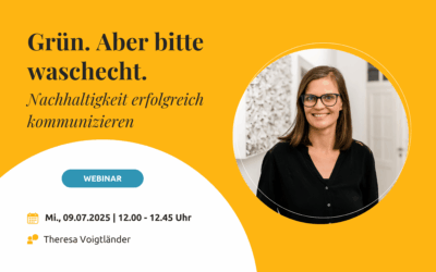 Webinar: Nachhaltigkeit erfolgreich kommunizieren